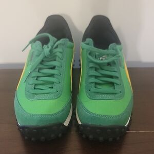 Puma Green and Yellow Kids Sneakers